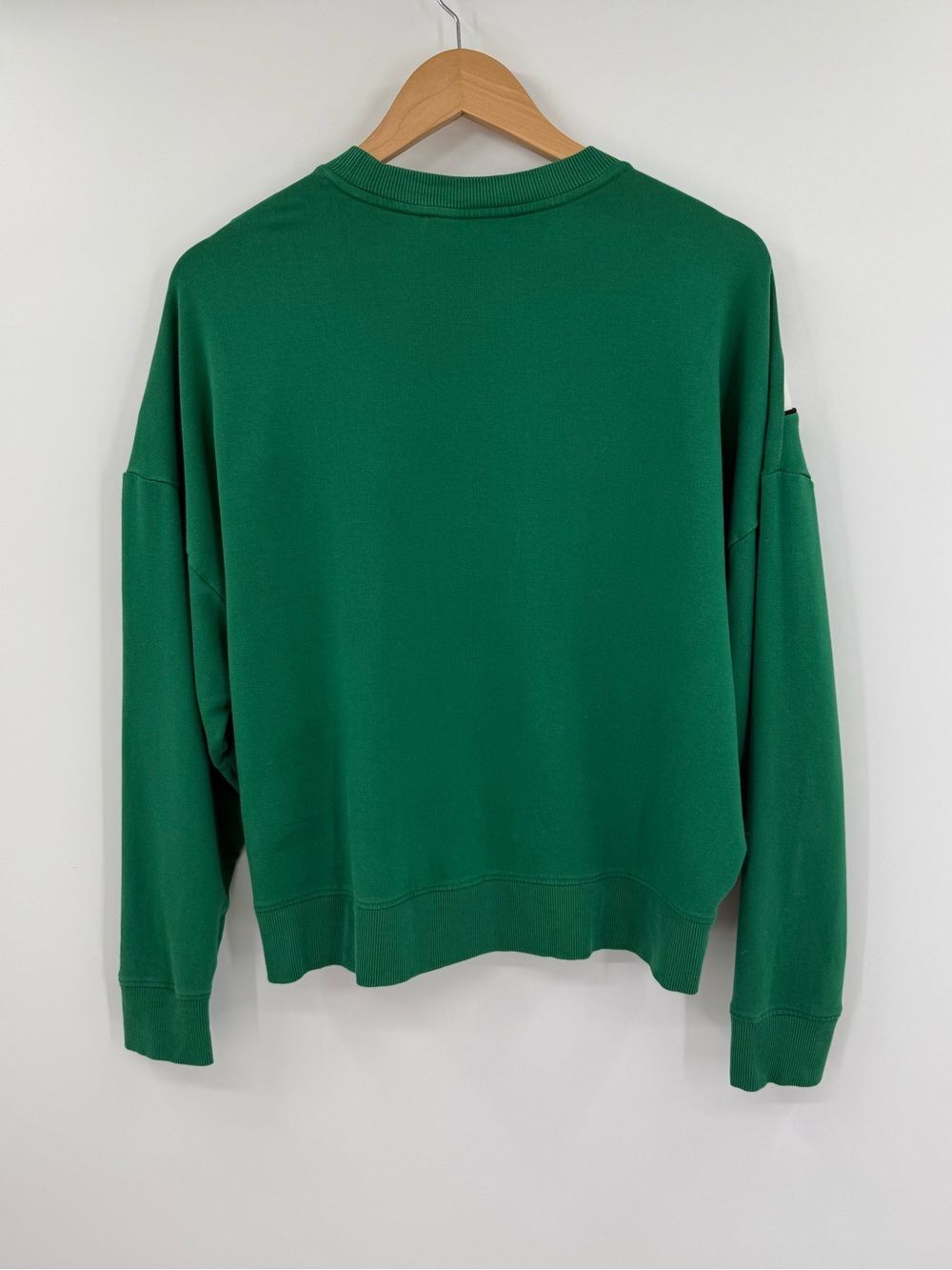 Antonio Melani Chevron Stripe Crewneck Sweatshirt | Green | Medium - Picture 2 of 5